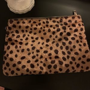 Faux Fur Leopard clutch